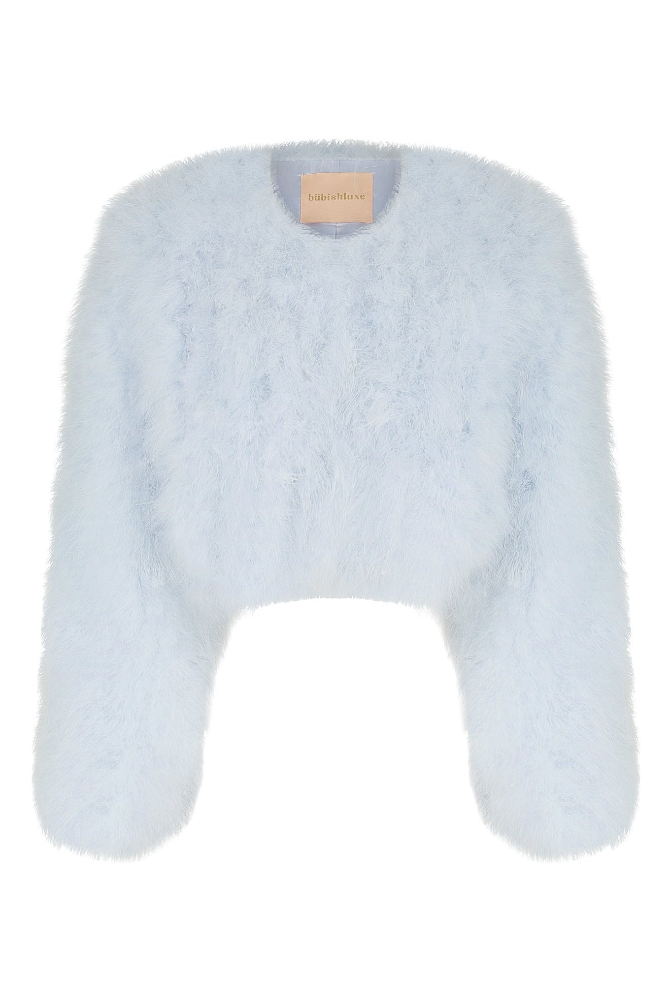 bubish Manhattan Crop Feather Jacket Powder Blue JACKET