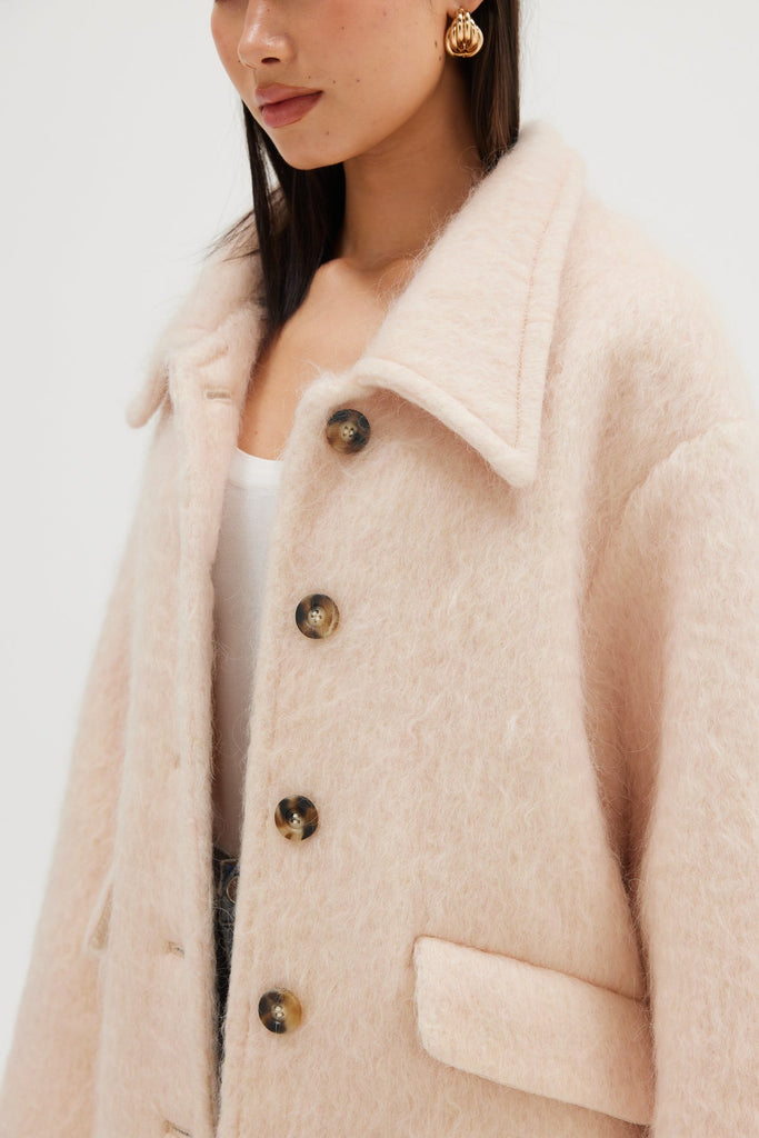 Sienna Coat - Blush Pink JACKET Bubish Luxe 