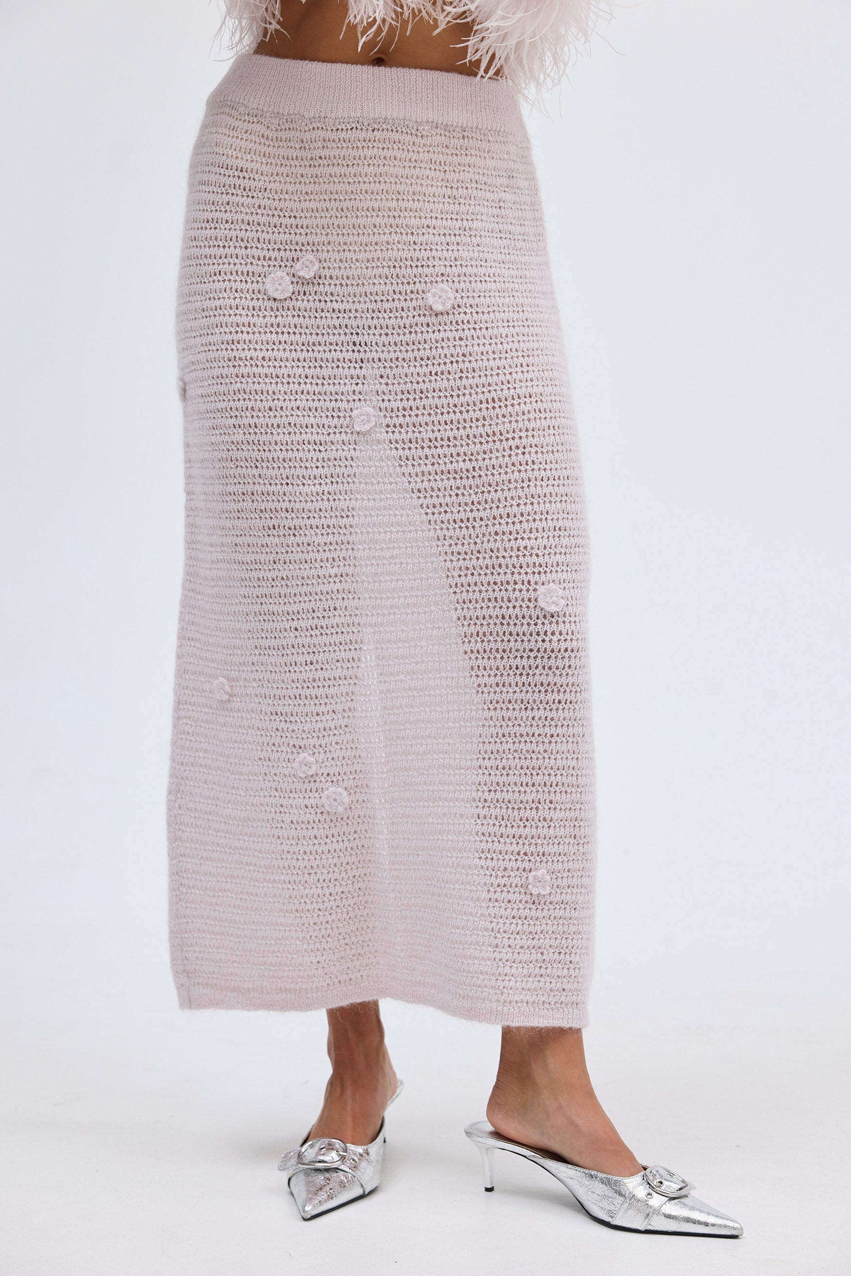 Bubish Georgia Rosebud Knit Skirt Lilac SKIRT