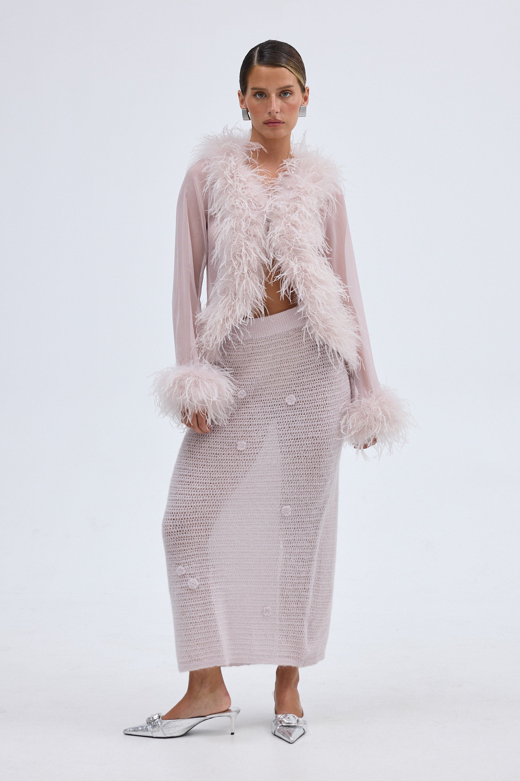 Bubish Georgia Rosebud Knit Skirt Lilac SKIRT