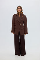 bubish Saskia Cinched Blazer - Chocolate BLAZER