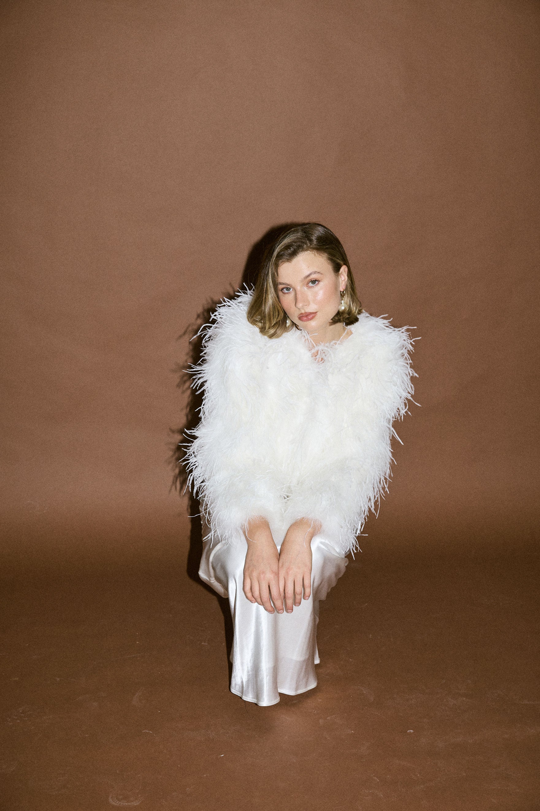 Lara Jacket - White Cropped Jacket Bubish Luxe 