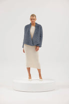 Faux Valencia Jacket - Slate Jacket Bubish Luxe 