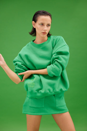 Toast Society Move With Love Sweater - Kermit Green Coats & Jackets Toast Society 