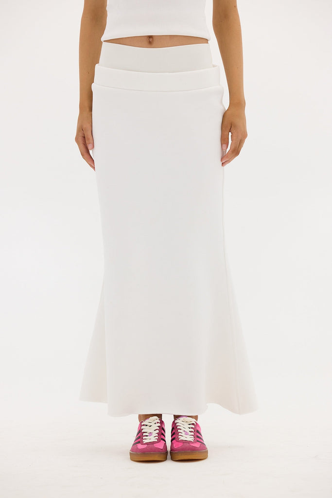 Jersey Maxi Skirt - White Skirt Toast Society 