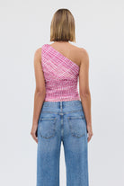 bubish Abi Top Grape Check PARTY TOPS & SETS