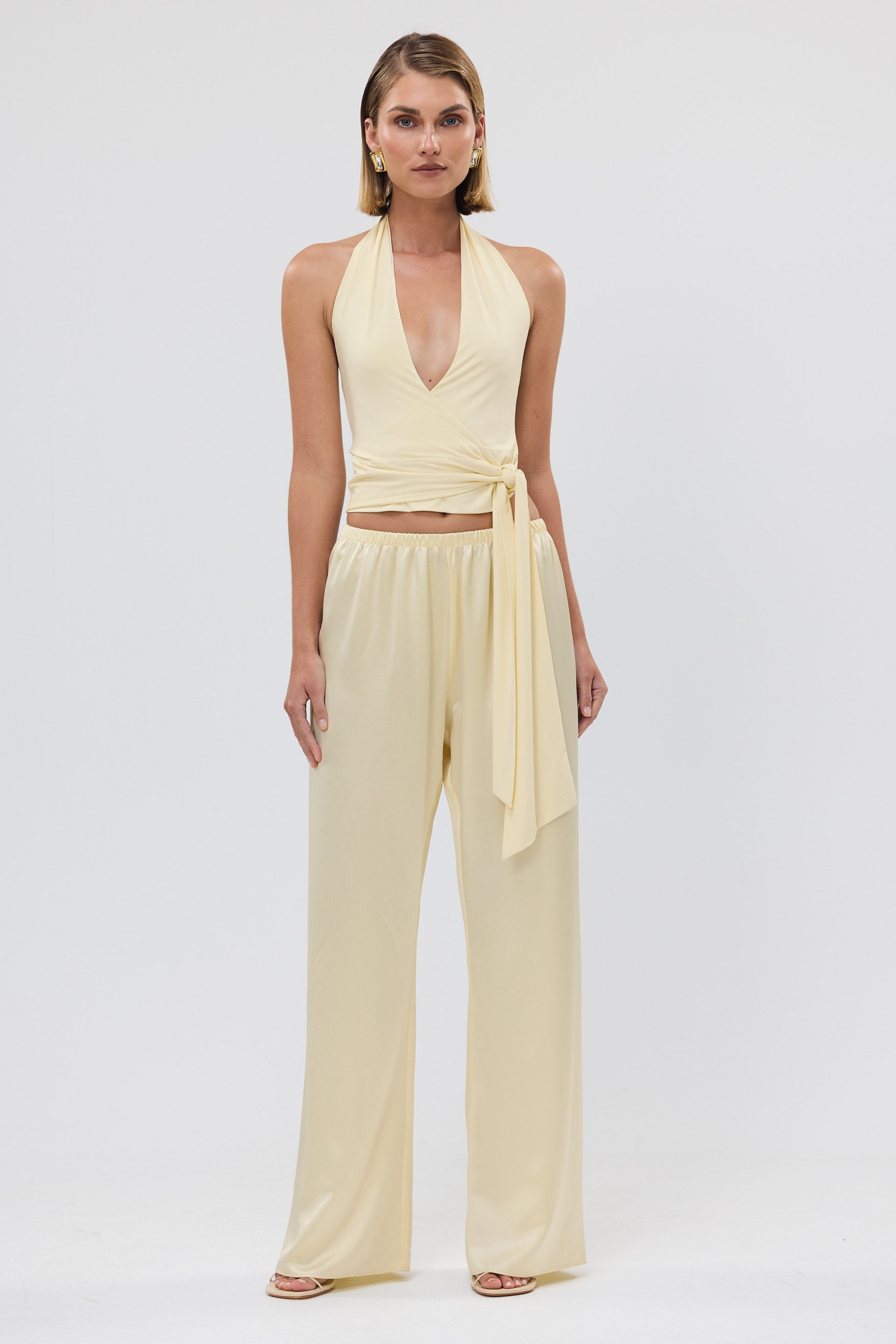 bubish Alexandra Pant Pale Yellow SATIN PANT