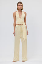 bubish Alexandra Pant Pale Yellow SATIN PANT