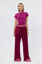 bubish Alexandra Pant Raspberry SATIN PANT