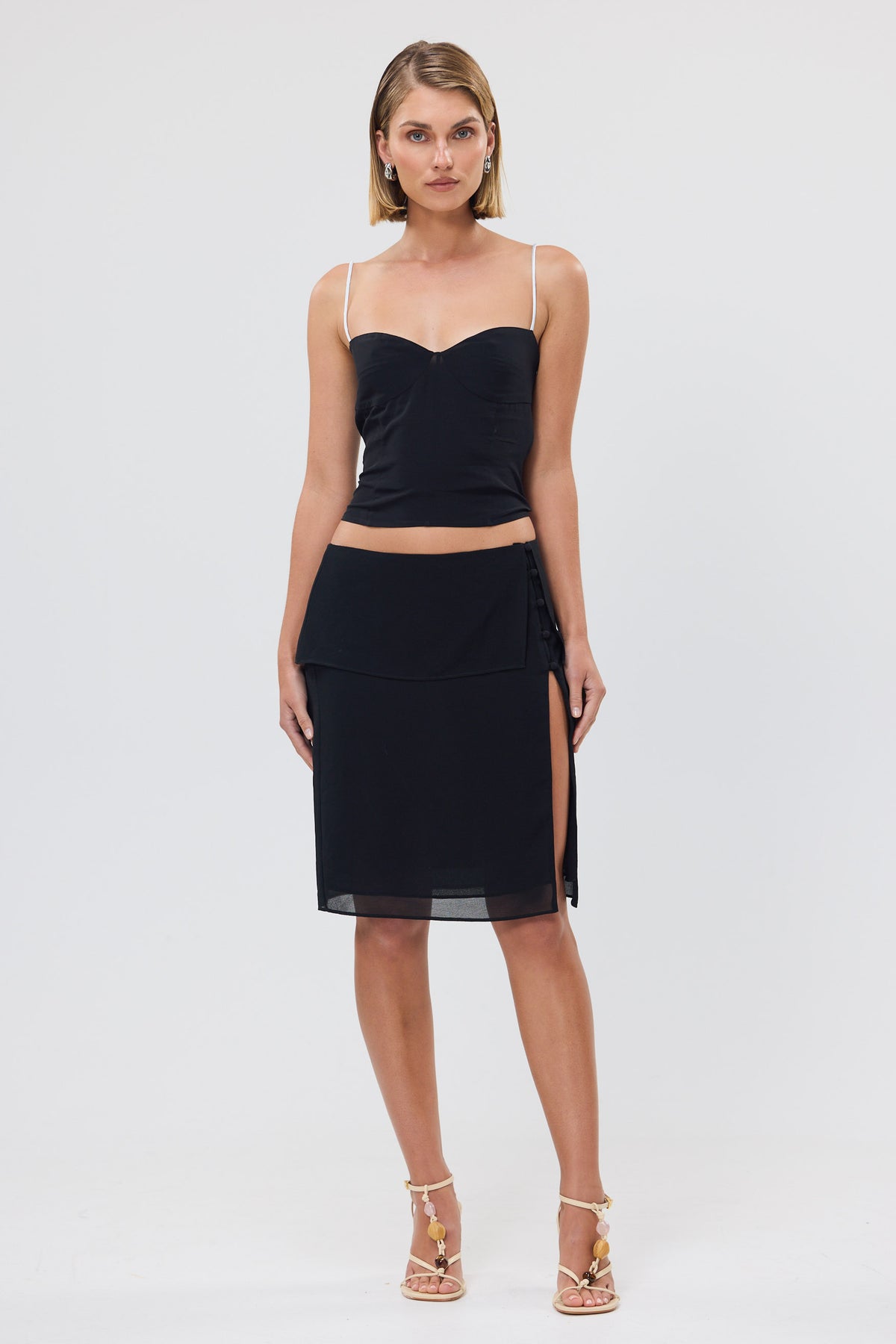bubish Amber Midi Skirt Black PARTY SKIRTS