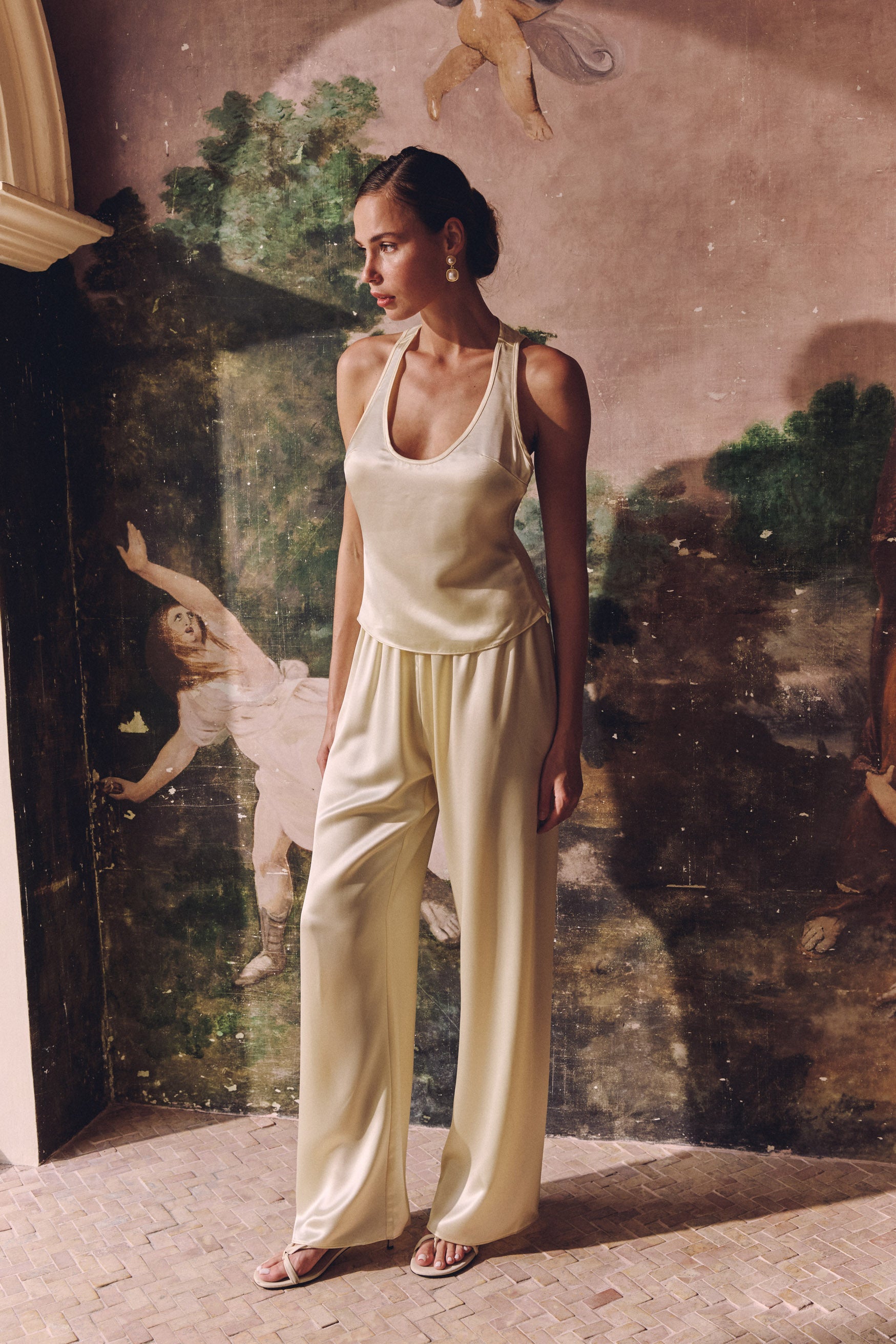 bubish Ash Top Pale Yellow SATIN TOP