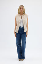 bubish Audrey Fur Vest Oatmeal VEST