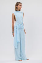 bubish Ava Waist Tie Top Sky Blue MATCHING SETS