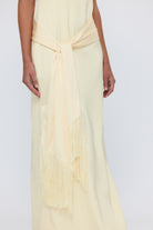 bubish Belle Tassel Maxi Dress Pale Yellow WEDDING GUEST DRESS