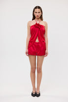 bubish Bloom Halter Top Red PARTY TOP