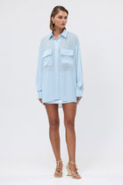 bubish Celeste Shirt Sky Blue SHEER SHIRT
