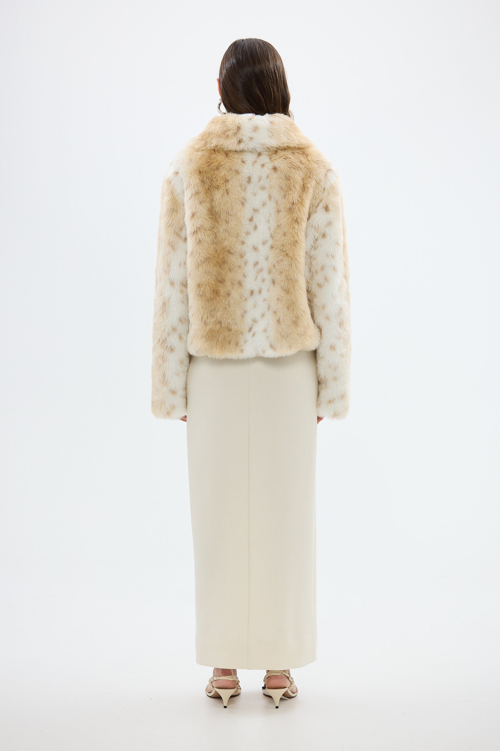 Chelsea Faux Fur Jacket Neutral FAUX FUR ANIMAL PRINT JACKET bubish