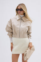 bubish Eliza Bomber Jacket Pearl Grey SKIRT