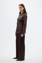bubish Ellery Faux Leather Jacket Bordeaux FAUX LEATHER JACKET