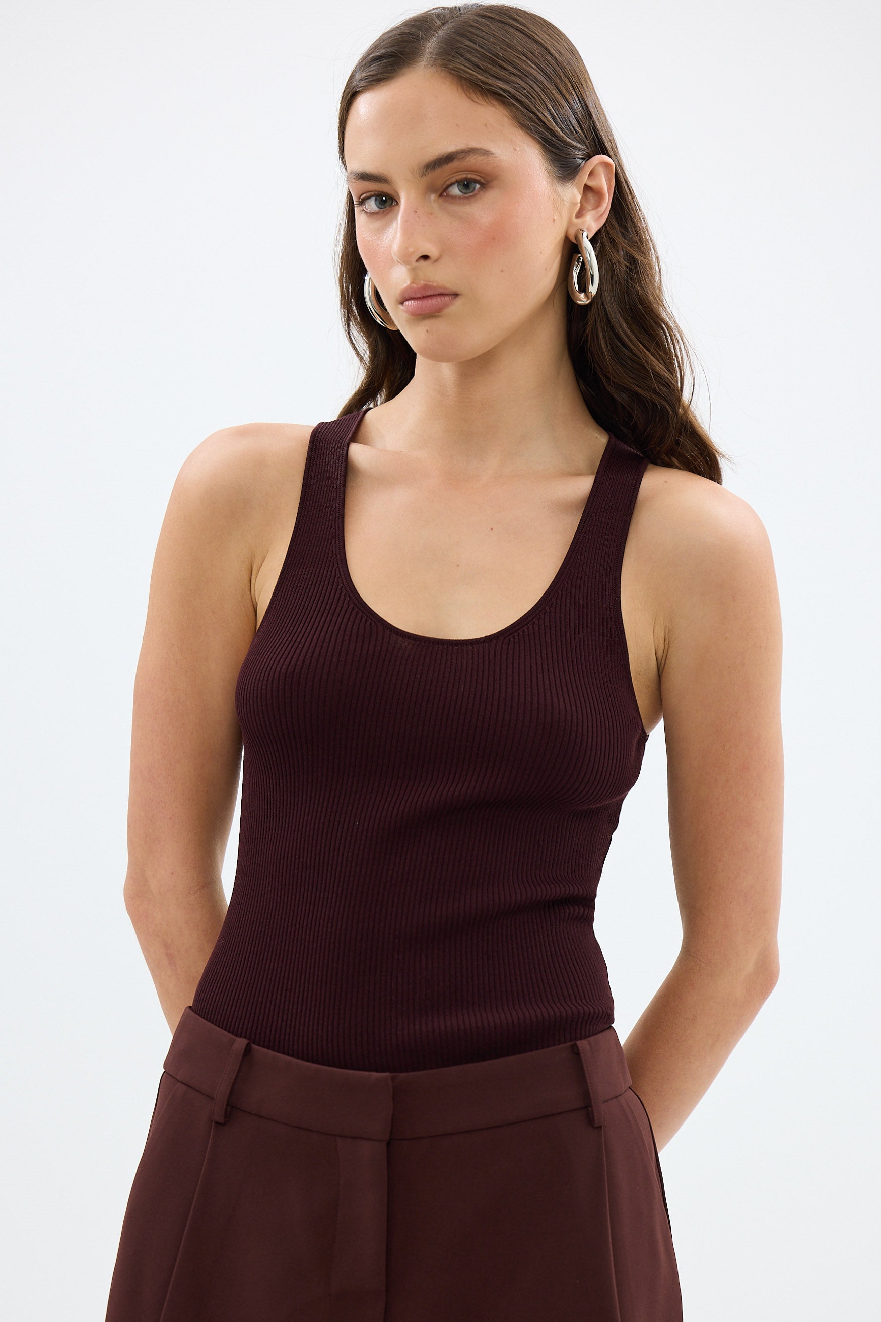 bubish Ellis Tank Top Chocolate KNIT TANK