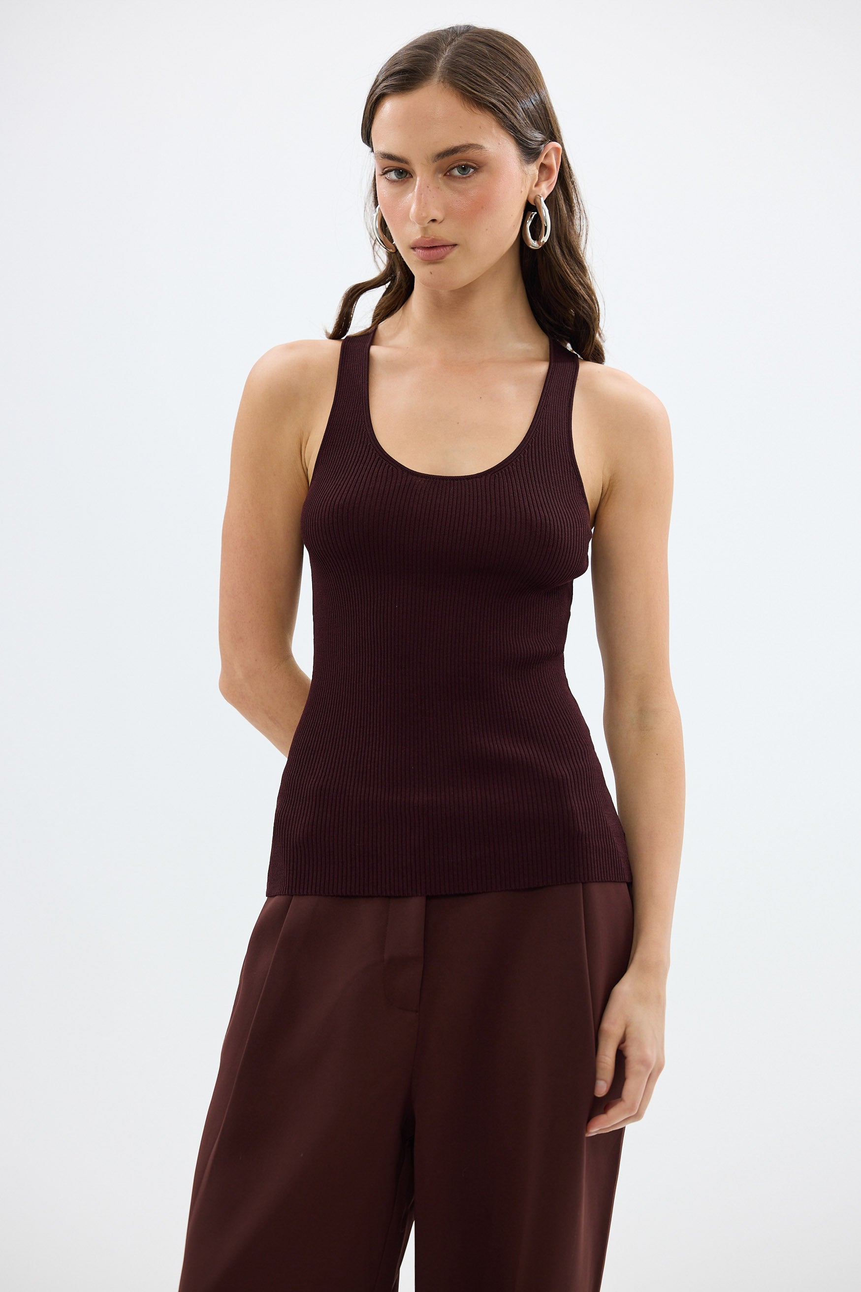 bubish Ellis Tank Top Chocolate KNIT TANK