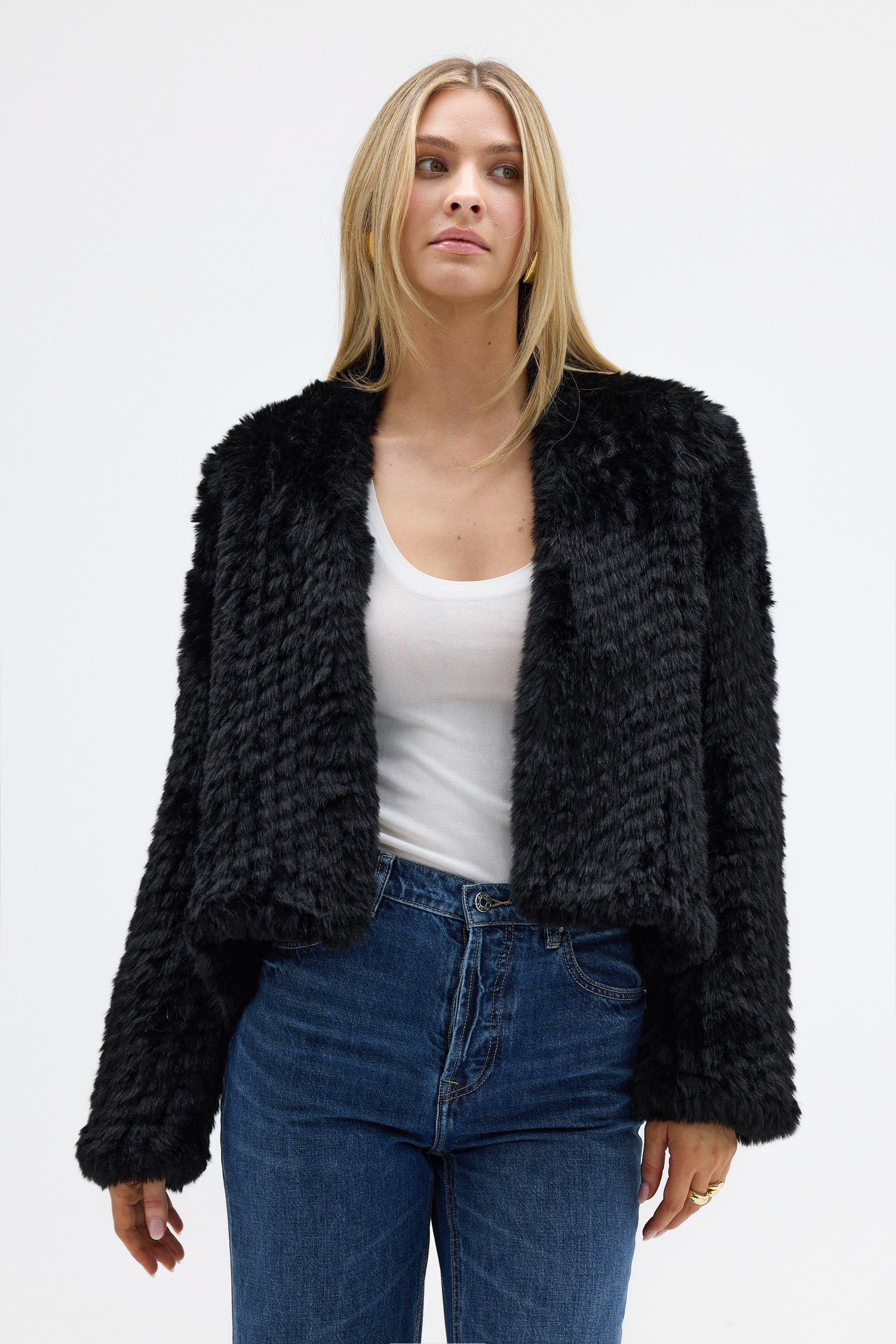 bubish Emma Faux Fur Jacket Black JACKET