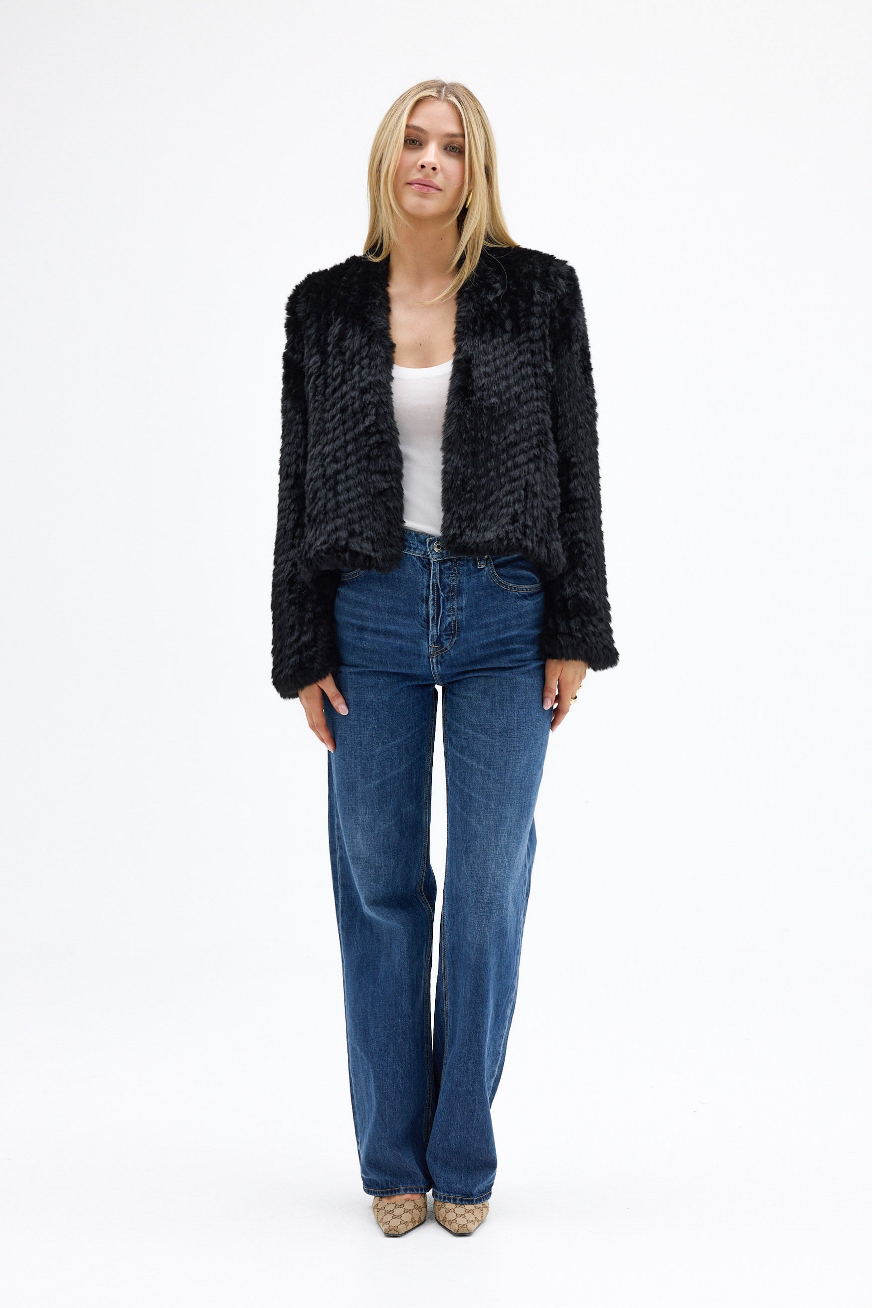Faux Emma Jacket - Black | FAUX FUR JACKETS | bubish – Bubish