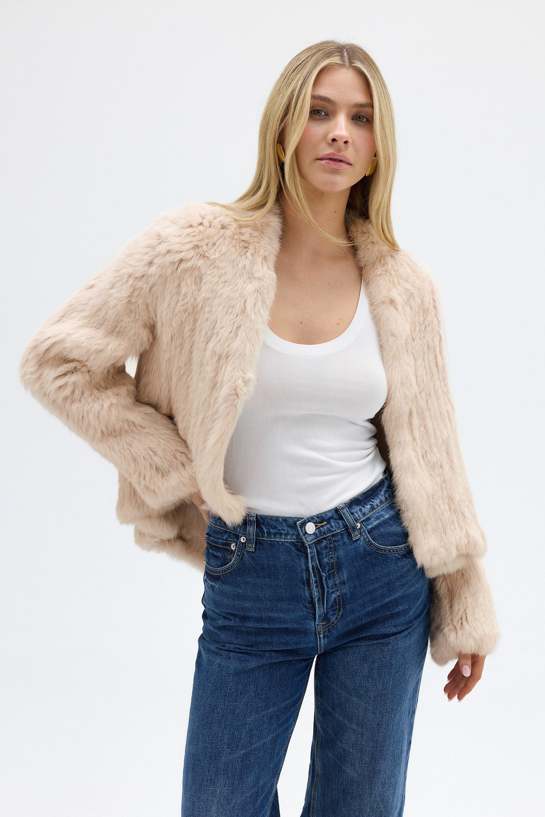 bubish Emma Jacket Oatmeal FUR JACKET