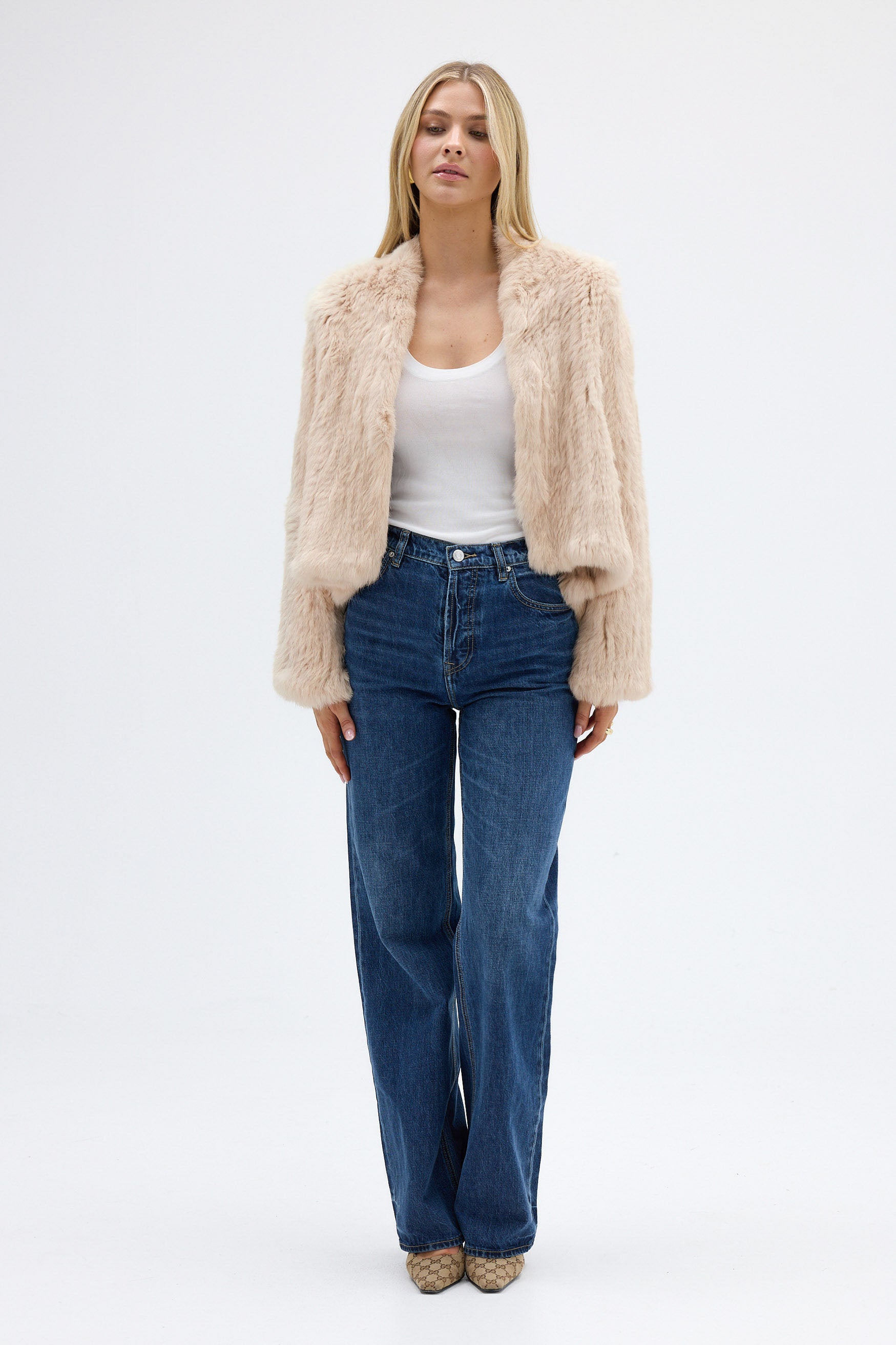 bubish Emma Jacket Oatmeal FUR JACKET