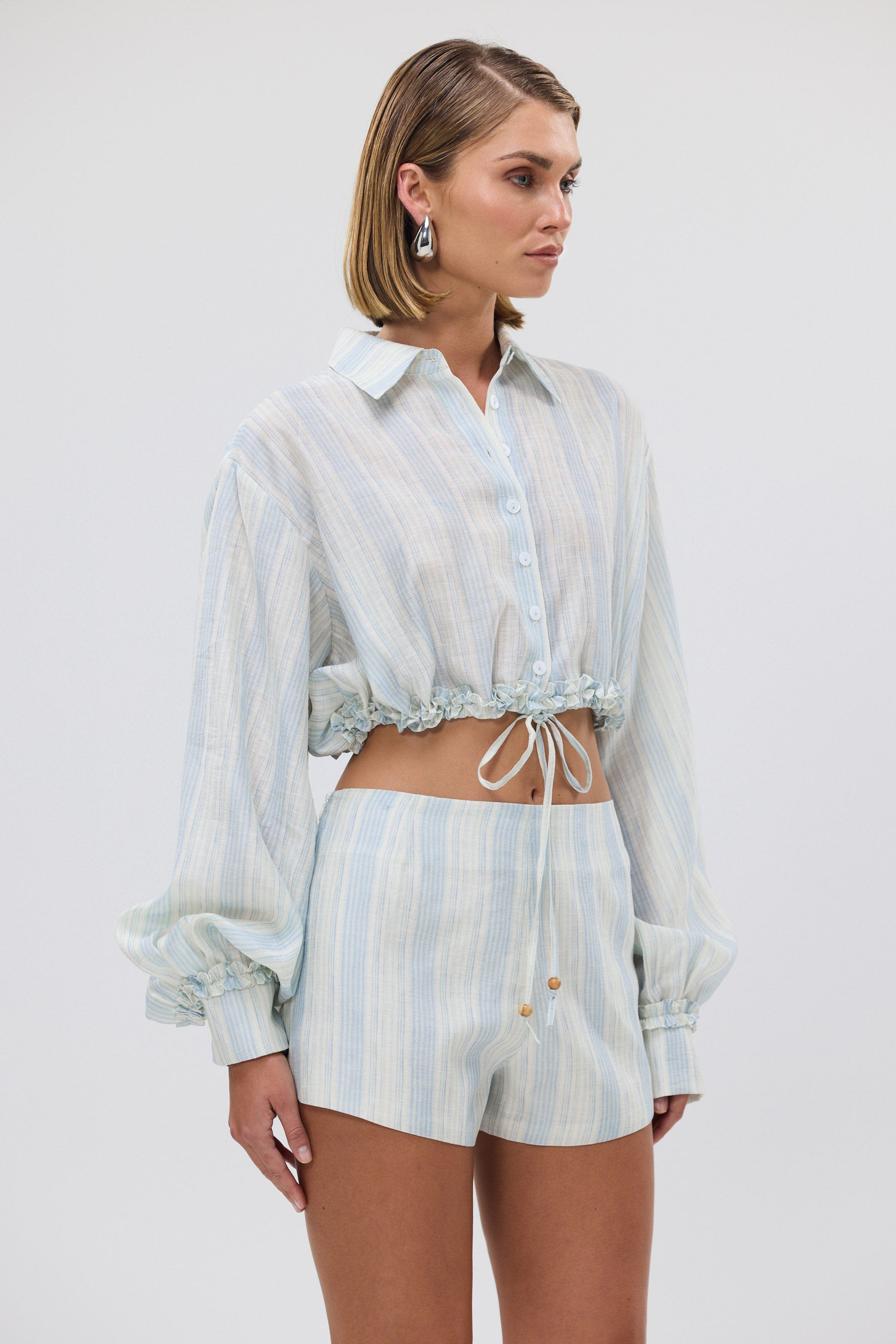 bubish Estelle Short Blue Stripe HOT SHORTS