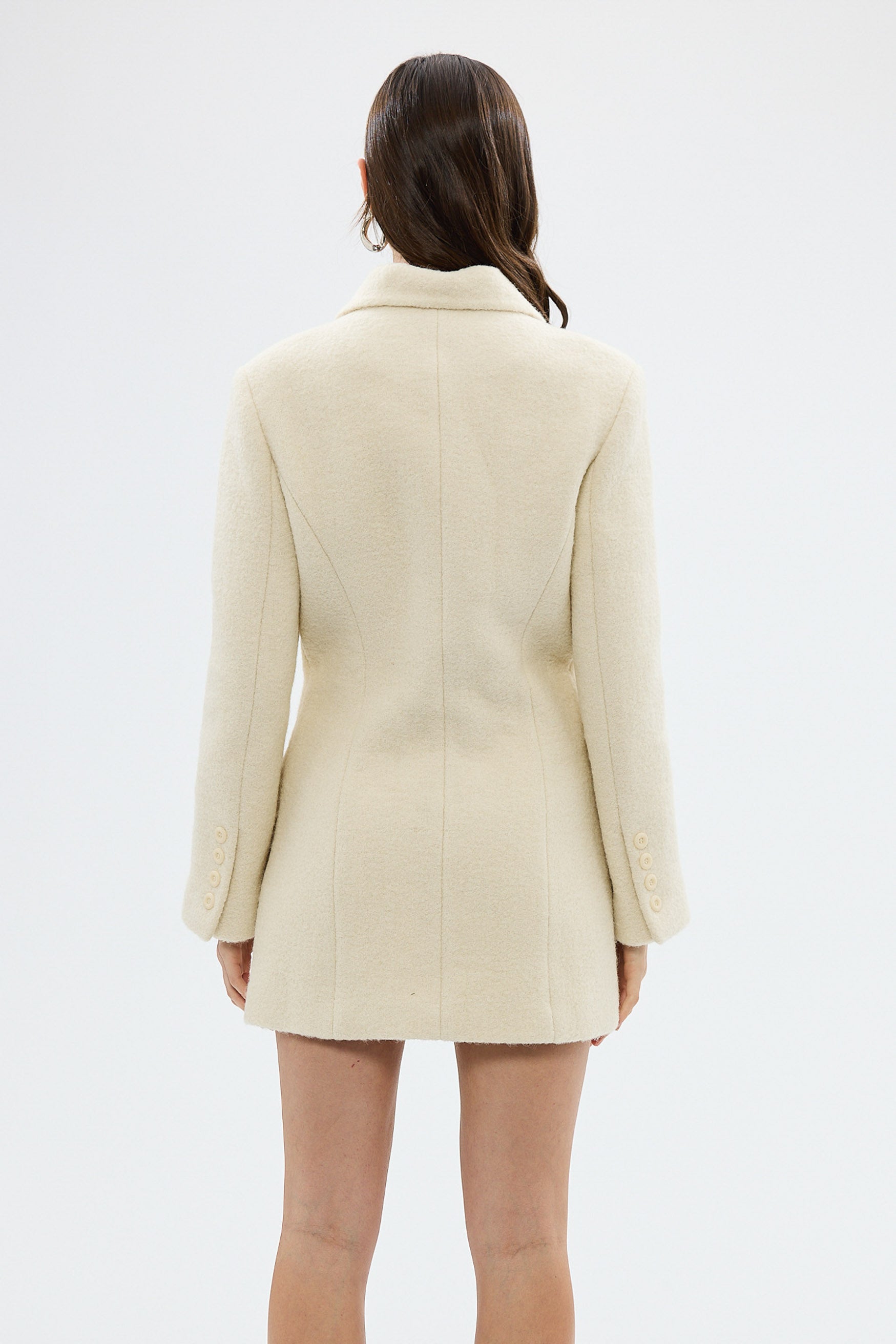 bubish Franca Wool Blazer Dress Ivory WOOL BLAZER DRESS