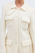 bubish Franca Wool Blazer Dress Ivory WOOL BLAZER DRESS