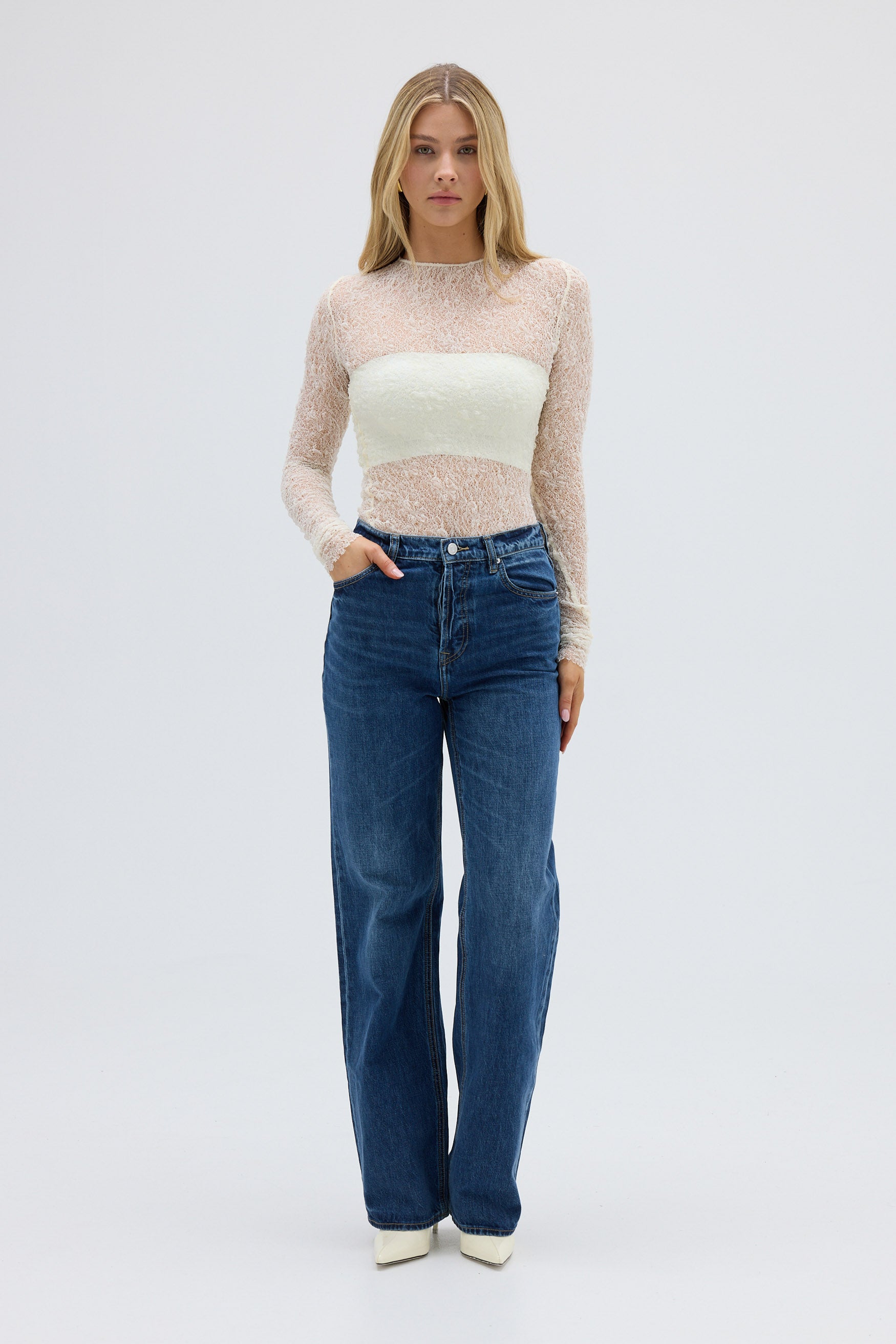 bubish Frankie Lace Top Ivory TOP