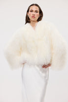 bubish Georgina Jacket - White WOOL SHEARLING JACKET