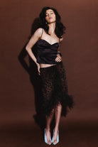 bubish Gigi Feather Skirt Leopard FEATHER SKIRT