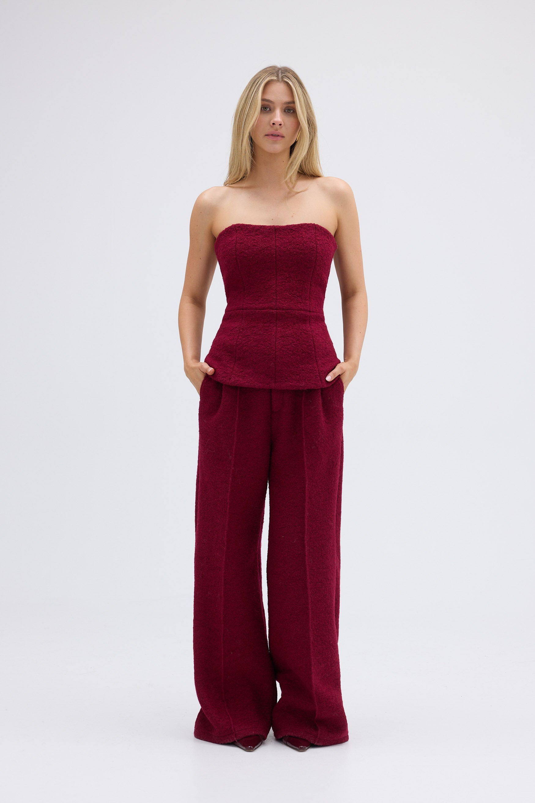 bubish Gracie Boucle Bodice - Cherry TOP