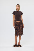 bubish Hailey Midi Skirt Leopard LEOPARD MIDI SKIRT