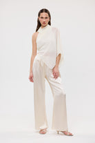 bubish Hailey Cowl Neck Top Ivory TOP