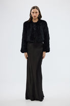 bubish Lola Crop Jacket Black FUR JACKET