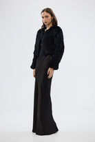 bubish Lola Crop Jacket Black FUR JACKET