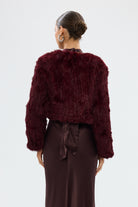 bubish Lola Crop Jacket Wine FUR JACKET