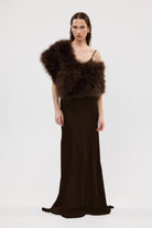 bubish Lottie Wrap Chocolate FEATHER WRAP