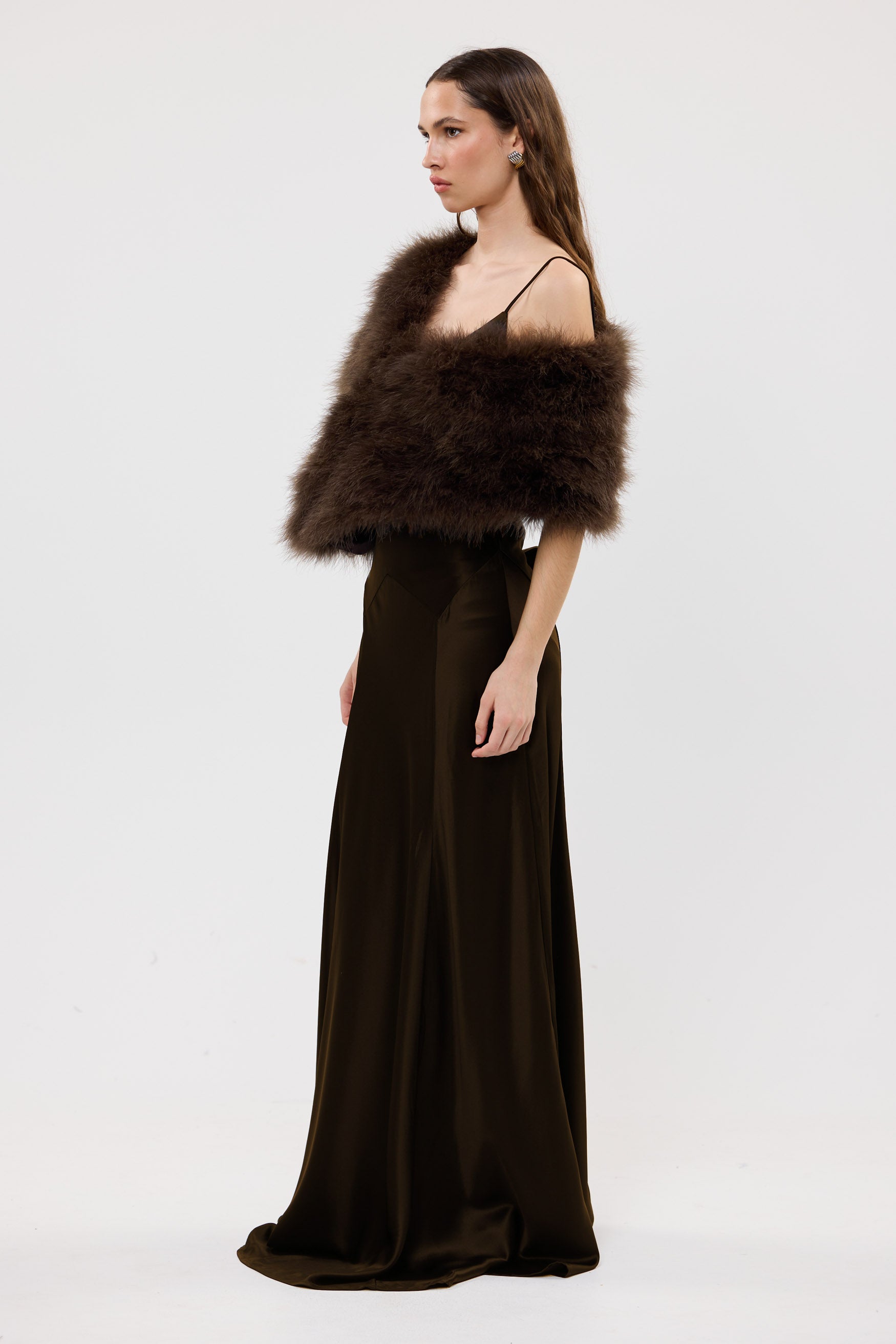 bubish Lottie Wrap Chocolate FEATHER WRAP