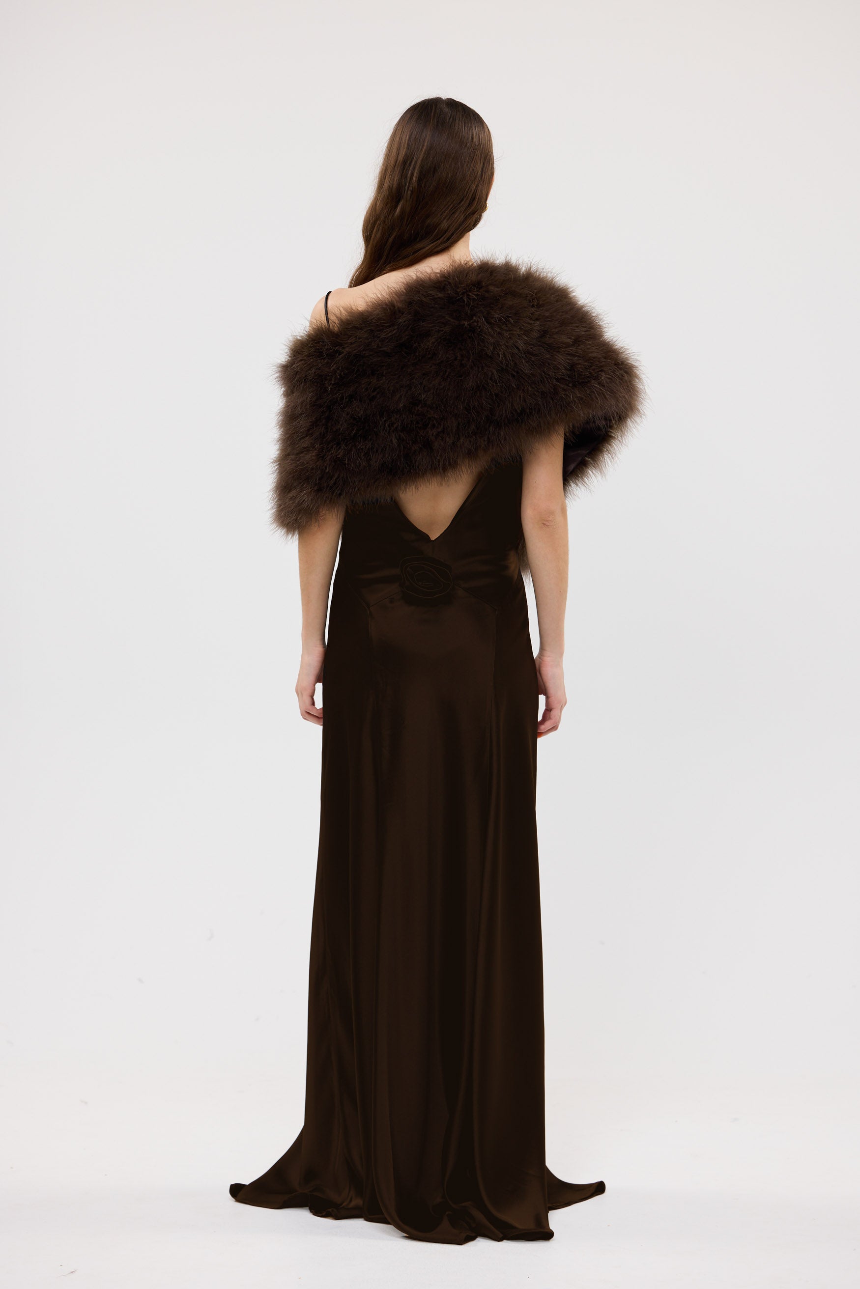 bubish Lottie Wrap Chocolate FEATHER WRAP