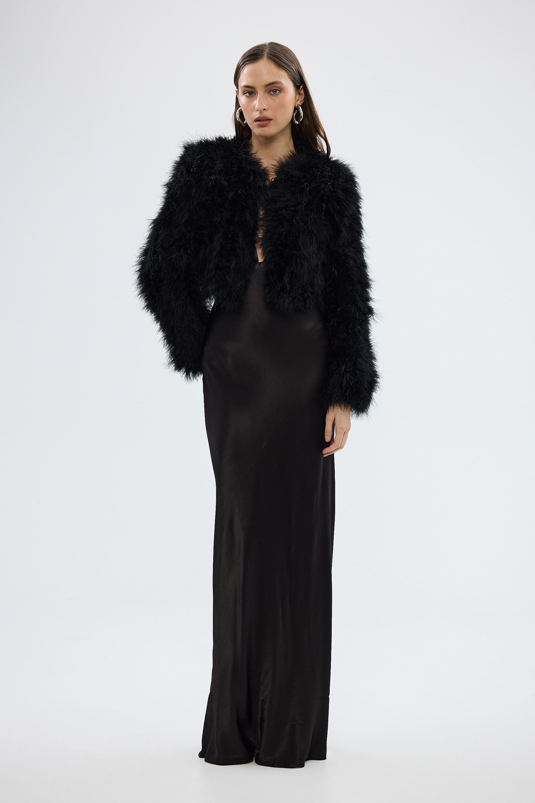 bubish Manhattan Crop Jacket Black FEATHER JACKET