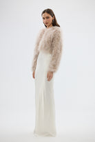 bubish Manhattan Crop Jacket Blush FEATHER JACKET