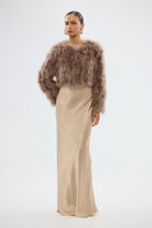 bubish Manhattan Crop Jacket Cocoa FEATHER JACKETS