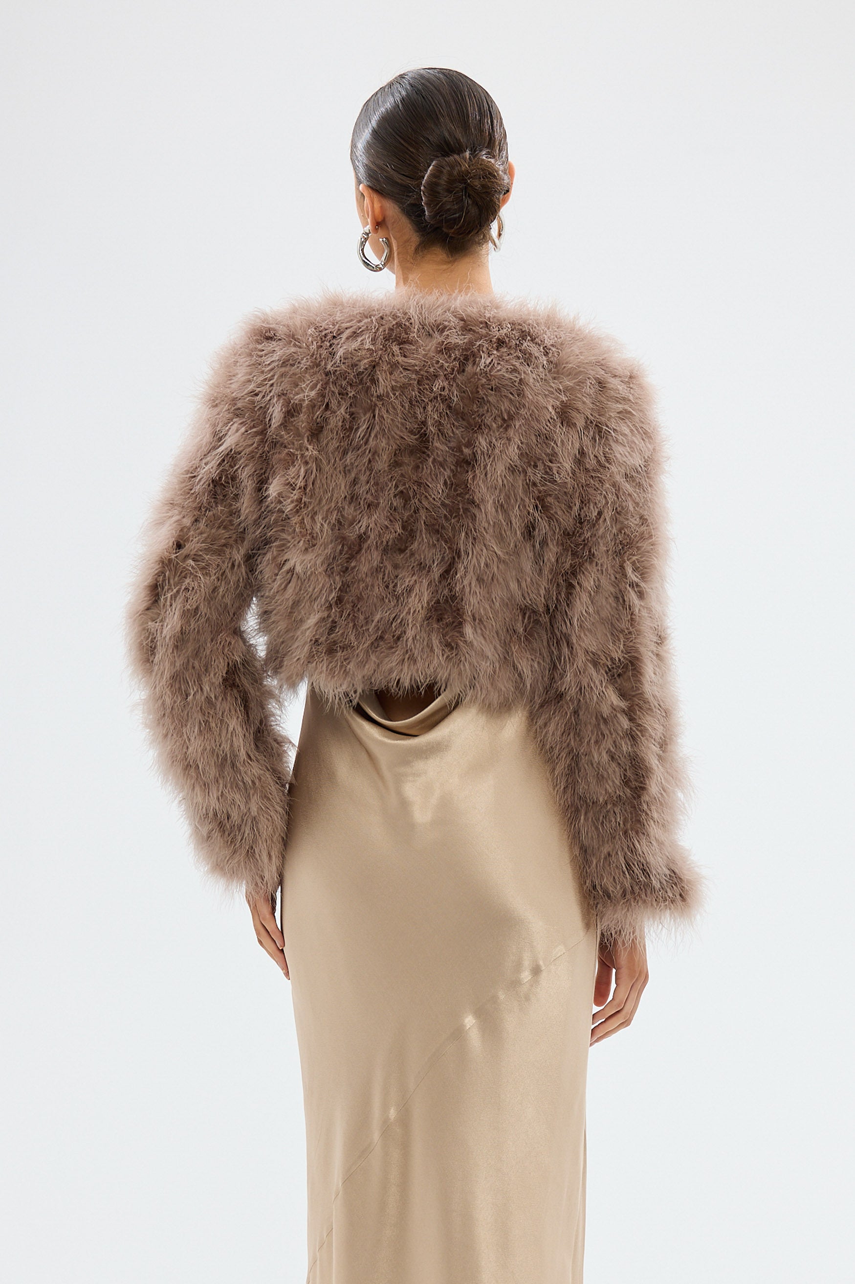 bubish Manhattan Crop Jacket Cocoa FEATHER JACKETS