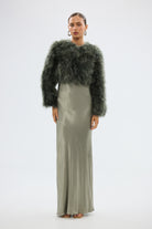 bubish Manhattan Crop Jacket Forest Green FEATHER JACKETS