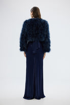 bubish Manhattan Crop Jacket Navy FEATHER JACKET